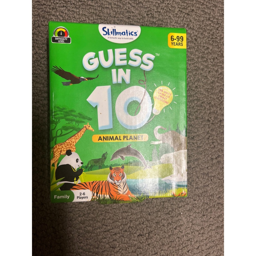 Skillmatics Guess in 10 Animal Planet Card Game Educational Family 2-6 Players